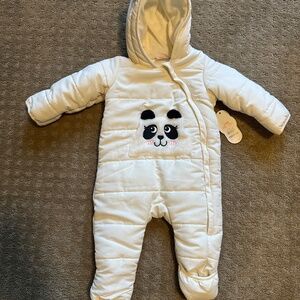 Wonder Nation white baby bunting with koala face pouch